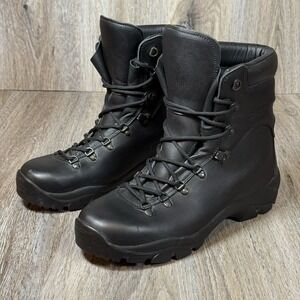 Alico Hiking Combat Boots Mens 11.5 Black Leather Made in Italy Vibram Sole